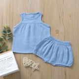 Kinderen multicolor vest + grote PP shorts tweedelige pak (Kleur: Blauwe Maat: 110)