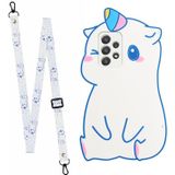 Voor Samsung Galaxy A33 5G Crossbody Cartoon Silicone Phone Case (Unicorn)