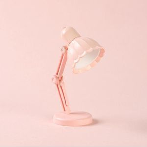 Bloemvorm LED Mini Magnetische Tafellamp Opvouwbaar Nachtkastje Nachtlampje(09A Roze)