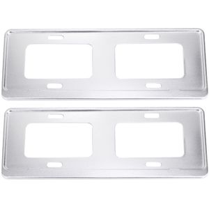2 PC's auto License Plate Magnesium legering beugel framehouder staan Mount(Silver)