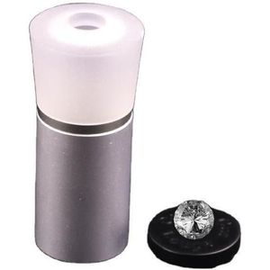 2 PCS Metal Cutting Mirror Sieraden Diamond Identification Tool 10 keer vergrootglas Diamond Instrument Diamond Ring Observer (Zilver)