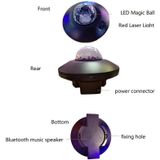 LED Water Wave Laser Starry Sky Projector Licht USB Afstandsbediening Bluetooth Voice Control Laser Licht Roterende Magic Ball Light (Bluetooth Star Magic Ball Light)