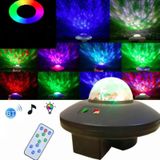 LED Water Wave Laser Starry Sky Projector Licht USB Afstandsbediening Bluetooth Voice Control Laser Licht Roterende Magic Ball Light (Bluetooth Star Magic Ball Light)