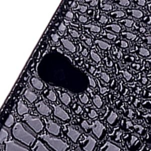 krokodil structuur Flip lederen hoesje met houder voor Samsung Galaxy Tab S 10.5 / T800(zwart)