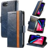 Caseeno Business Splicing Dual Magnetic Buckle Horizontale Flip PU Lederen Case met Houder & Card Slots & Portemonnee voor iPhone 6