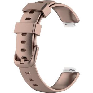 Voor Fitbit Inspire 2 TPE vervangende band watchband  maat:S(Rose Gold)