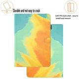 For Samsung Galaxy Tab A 10.1 2019 T515 / T510 Voltage Watercolor Pattern Skin Feel Magnetic Horizontal Flip PU Leather Case with Holder & Card Slots & Photo Frame(Autumn Leaves)