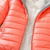 Warme Winter Parka Jas Dames Slim Korte Jas  Maat:XL(Rose Red)