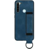 Voor Xiaomi Redmi Note 8 Polsbandhouder Leather Back Phone Case(RoyalBlue)