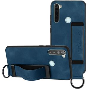Voor Xiaomi Redmi Note 8 Polsbandhouder Leather Back Phone Case(RoyalBlue)
