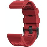 Voor Garmin Fenix 7x / 6x / 5x 26mm zwart gesp Siliconen horlogeband