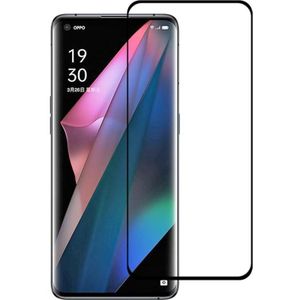 Voor OPPO Find X3 Pro 3D Curved Edge Full Screen Tempered Glass Film (Black)