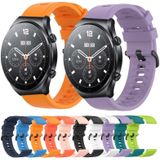 Voor Xiaomi MI Watch S1 22 mm effen kleur zachte siliconen horlogeband