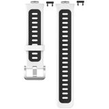 Voor Huawei Watch Fit tweekleurige siliconen vervangende riem watchband (wit + zwart)