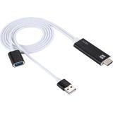 USB 3.0 Female HDMI HD 1080P Video Converter HDTV-kabel  voor iPhone X / iPhone 7 / iPhone 6s & 6s Plus en andere Apple/Android Devices(Black)