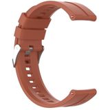 Voor Amazfit GTS 2e / GTS 2 20mm Silicone Replacement Strap Watchband met Zilveren Gesp (Cabernet Orange)