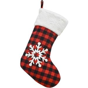 Christmas Decoration Socks Kinderen Gift Candy Bag (Sneeuwvlok)