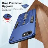 Voor iPhone SE 2022 / 2020 / 7 / 8 Variety Brave Armor Finger Loop Holder Phone Case (Blauw)