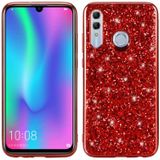 Glittery poeder schokbestendig TPU Case voor Huawei Honor 10 Lite (rood)