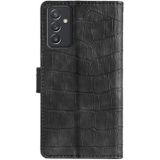Voor Samsung Galaxy A82 5G / Quantum 2 Skin Feel Crocodile Texture Magnetische Sluiting Horizontale Flip PU Lederen Case met Houder & Card Slots & Portemonnee (Zwart)