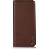 For OPPO Reno7 4G Global/F21 Pro 2021 KHAZNEH Nappa Top Layer Cowhide Leather Phone Case(Brown)