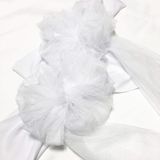 Hotel Bruiloft Organza Gratis Stropdas Stoel Terug Bloem Zetel Garen Decoraties Tule Stoel Terug Bogen (Wit)