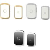 CACAZI A20 Smart Home Wireless Doorbell Digital Music Remote Control Waterproof Doorbell  Style:EU Plug(Black)