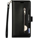 Voor iPhone 14 Multifunctionele Rits Horizontale Flip Leather Case Max (Zwart)