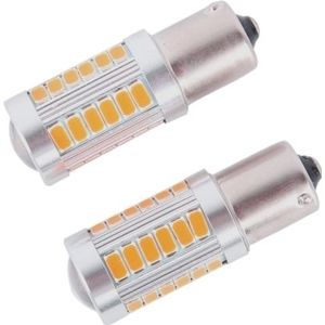 2st 1156/BA15S 16.5W 1155LM 630-660nm 33 LED SMD 5630 gele lichte auto beurt lichte gloeilamp voor voertuigen  DC12V(Yllow Light)