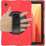 Voor Samsung Galaxy Tab A7 10.4 2020 T500 / T505 Schokbestendige kleurrijke siliconen + pc-beschermhoes met houder  schouderriem  handriem en screenprotector (rood)