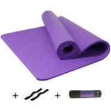 Paarse mannen en vrouwen beginners Home non-slip yoga mat met bandjes & tutorial & netto tas  grootte: 1850 x 900 x 15mm