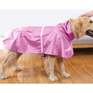 Teddy Golden Retriever grote hond praktische reflecterende ademende regenjas (roze S)