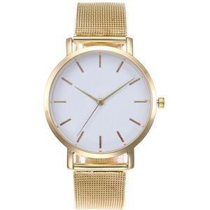 2 stk vrouwen pols horloge luxe dames Watch(Gold)