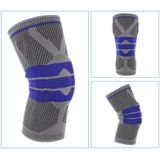Outdoor Fitness alpinisme Knit bescherming siliconen Anti - botsing voorjaar ondersteuning sport knie beschermer  grootte: L (lichtgrijs)