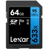 Lexar SD-633X High Speed SD-kaart SLR-camerageheugenkaart capaciteit: 64 GB