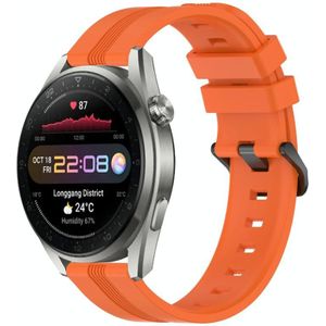 Voor Huawei Watch 3 Pro 22 mm concave gestreepte siliconen horlogeband