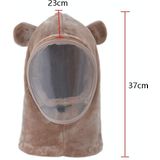Winter Cartoon Children Ear Protection Windproof Cap with Face Mask  Size: One Size(Pink)