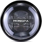 HONGPA Motorfiets Retro Koplampen Gemodificeerde Onderdelen LED Algemene Metalen Koplampen (Helder Zwart)