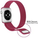 Voor Apple Watch Series 5 & 4 40mm / 3 & 2 & 1 38mm Milanese Loop Magnetic Stainless Steel Watchband(Thee Rood)