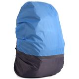 2 stks Outdoor Bergbeklimmen Kleur Bijpassende Lichtgevende Rugzak Regenhoes  Grootte: L 45-55L (Grijs + blauw)