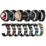 20mm Voor Samsung Galaxy Watch Active2 44mm / Watch Active2 40mm / Watch Active Camouflage Siliconen vervangende polsband horlogeband met zilveren gesp(4)