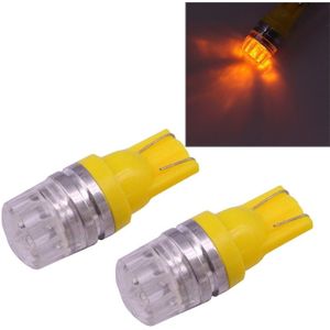 2 stk T10 1 5 60LM 1 LED geel COB LED rem licht voor voertuigen  DC12V(Yellow)