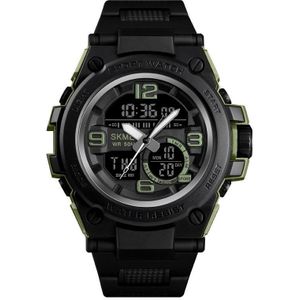 SKMEI 1452 Outdoor Sports Electronic Watch Multifunctionele Waterdicht Horloge (ArmyGreen)