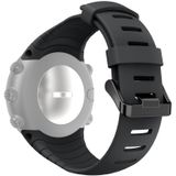 Voor Suunto Core serie vierkant stalen gesp siliconen TPU horloge Bands(Black)