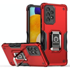 For Samsung Galaxy A53 5G Ring Holder Non-slip Armor Phone Case(Red)