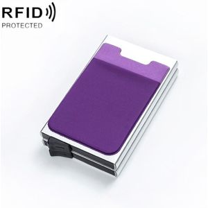 RFID aluminium anti-degaussing muntkaarthouder (zilver paars)