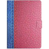 Voor Samsung Galaxy Tab A 10.1 T580 Stitching Effen Kleur Smart Leather Tablet Case (Rose Red)
