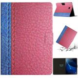 Voor Samsung Galaxy Tab A 10.1 T580 Stitching Effen Kleur Smart Leather Tablet Case (Rose Red)