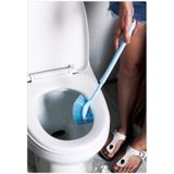 Dubbelzijdige gebogen greep Toilet borstel schoonmaken Toiletborstel terug geen dode Toilet Reinigingsborsteltje  willekeurige kleur levering