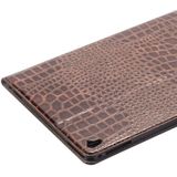 krokodil structuur  horizontaal Flip lederen hoesje met houder & opbergruimte voor pinpassen & portemonnee voor iPad Pro 9.7 inch(bruin)